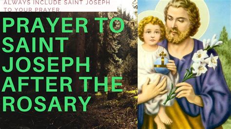 prayer to st joseph after the holy rosary
